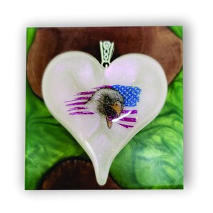 Heart pendant, heart necklace, resin heart pendant necklace, epoxy heart pendant