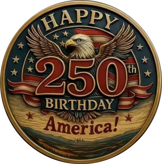 USA Anniversary Coin + Coin Holder + Gift Box