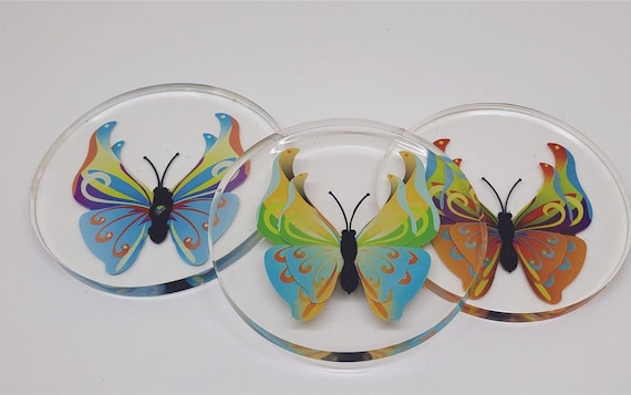 Resin Butterfly Coaster (Set of 2)
