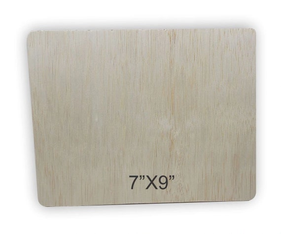 Unfinished Sande plywood 7X9" curved edges set of 4