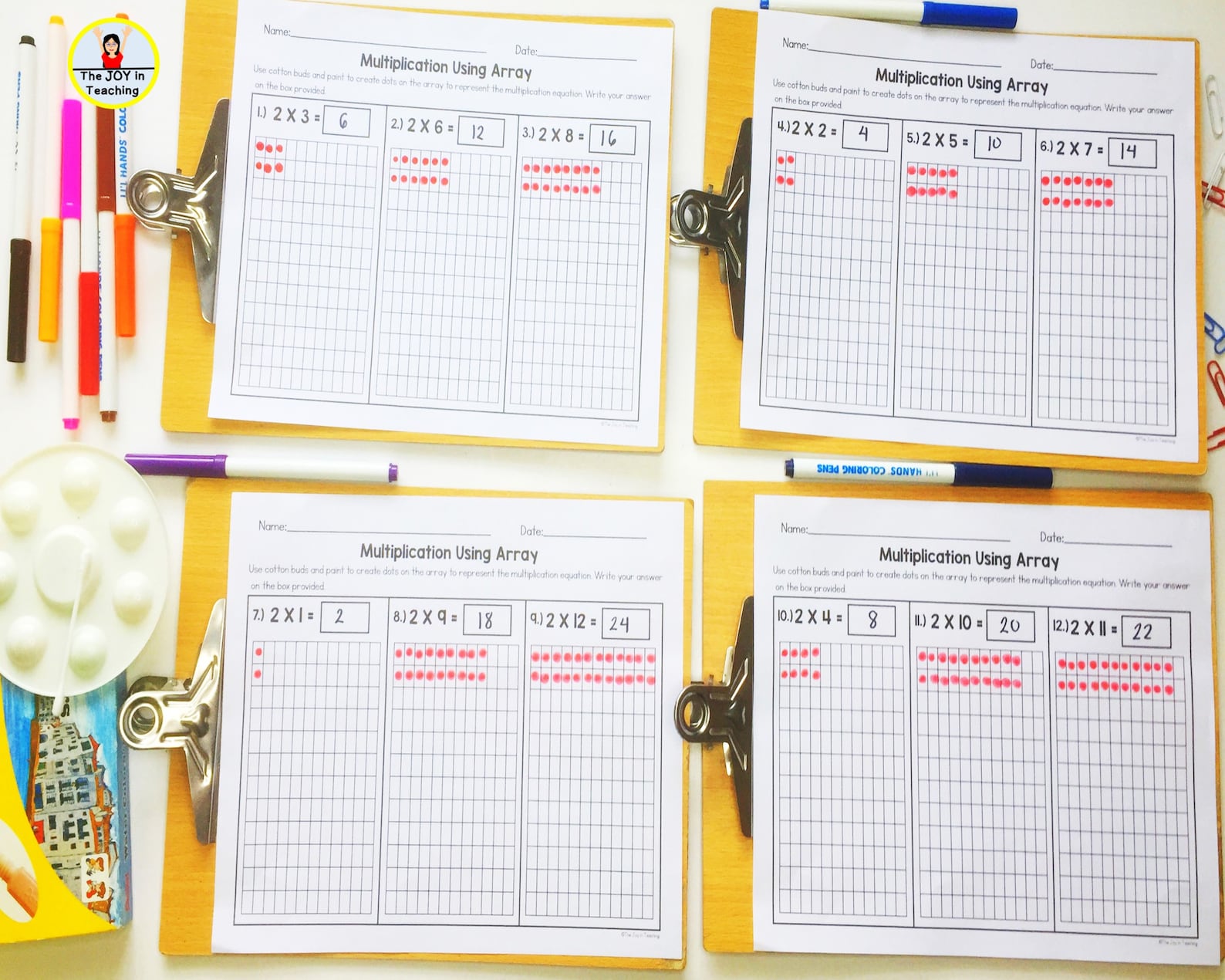 Multiplication Using Array Worksheet - Etsy