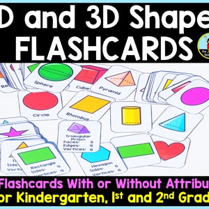 Flashcards de formes 2D et 3D