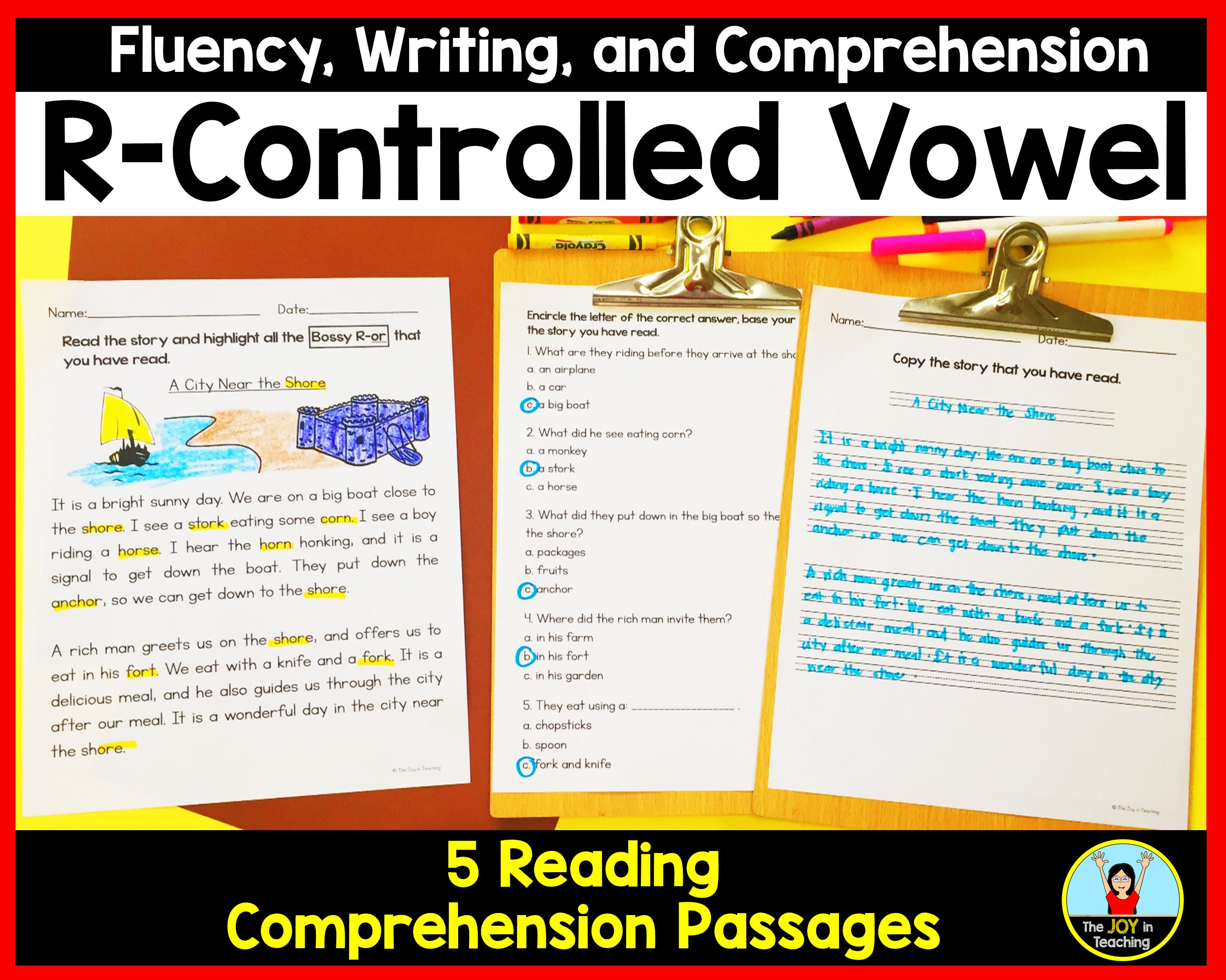 R-Controlled Vowel Reading Comprehension Passage