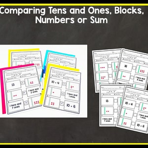 Place Value 11-19 Ones and Tens Base Ten Worksheet - Etsy