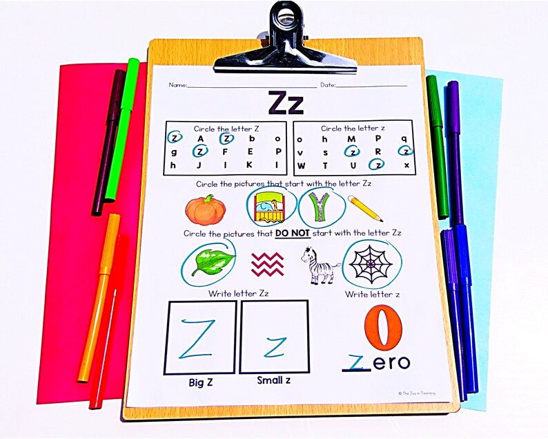 Alphabet Recognition Worksheet - Etsy