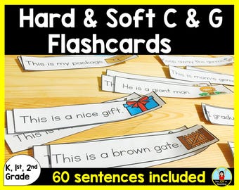 Hard and Soft C and G Sentence Flashcards