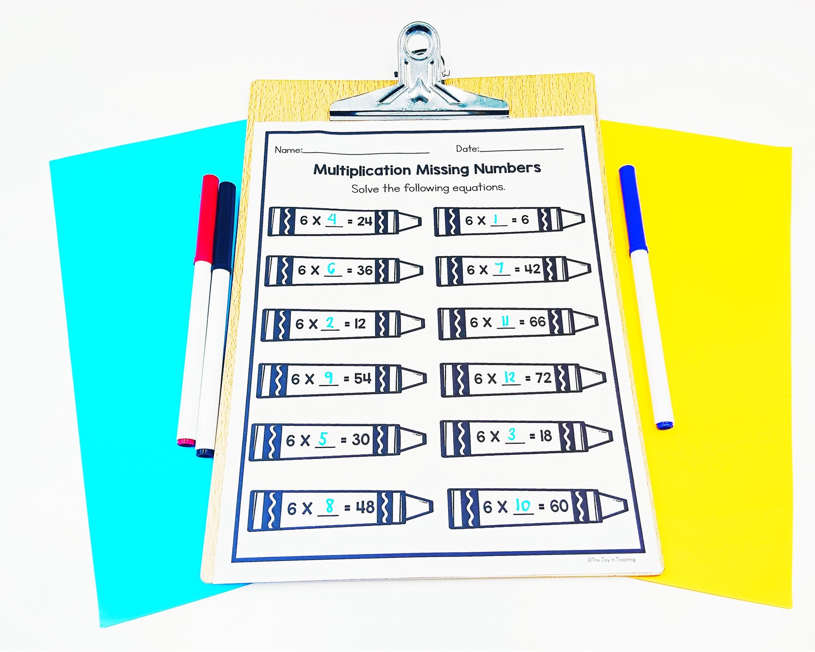 Multiplication Missing Numbers - Etsy