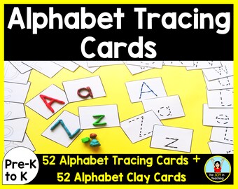 Preschool Alphabet Tracing Flash cards