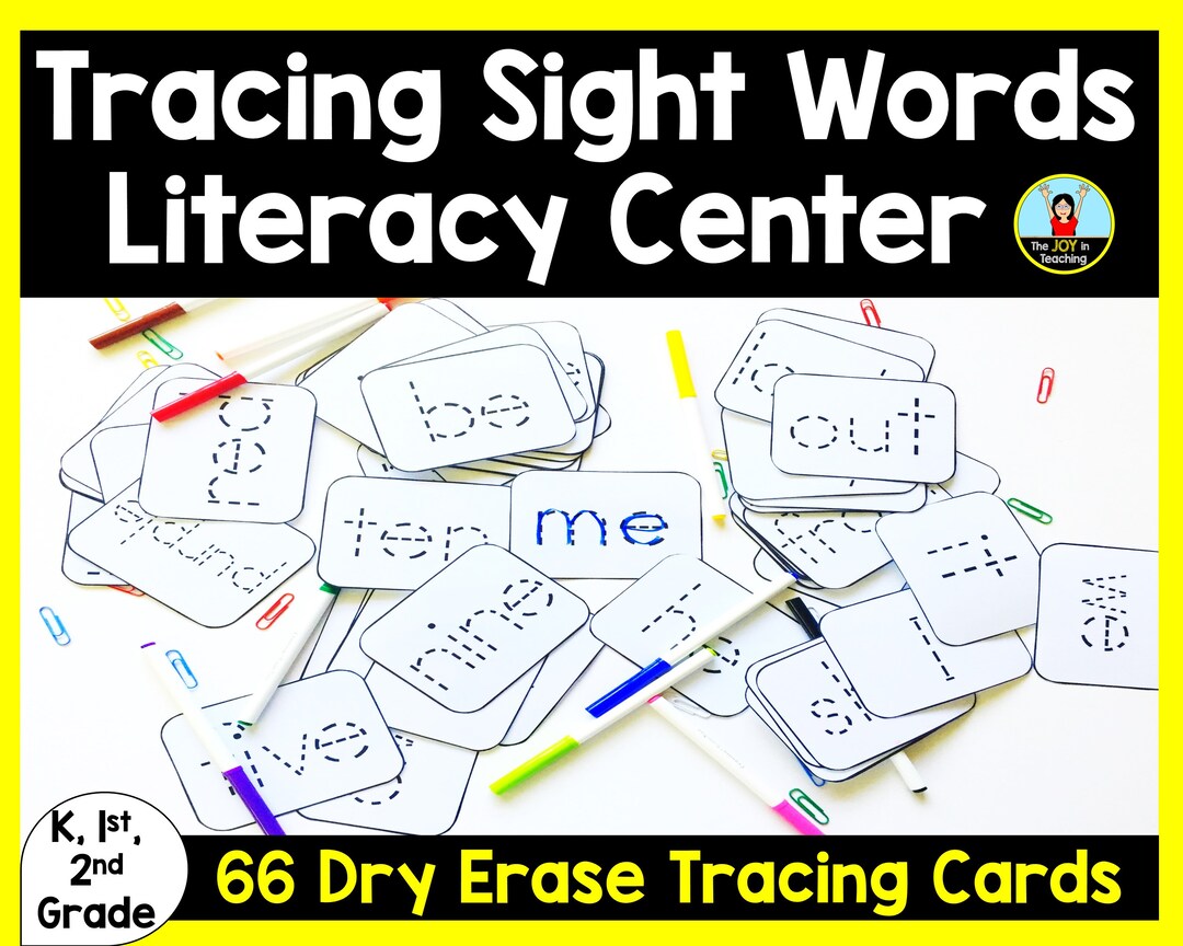 Tracing Sight Words Worksheet- Literacy Center Activity - Etsy