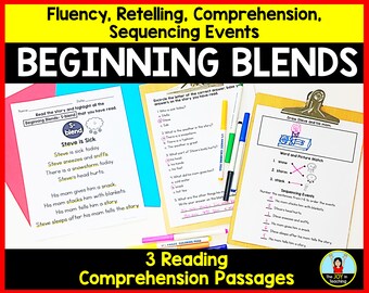 Beginning Blends Reading Comprehension Passage