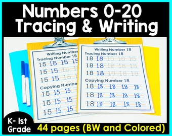 Practice Writing Numbers 1 - 20 - Etsy Canada