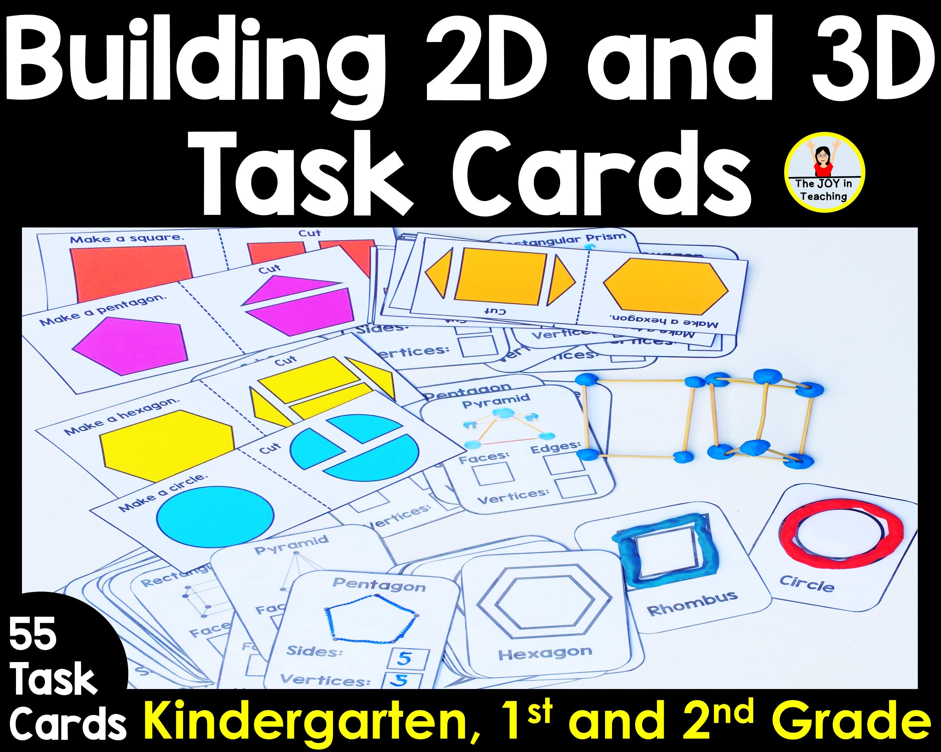2D Shapes Geometry Math Task Cards for Special Education Work Task Boxes –  Schoolgirl Style