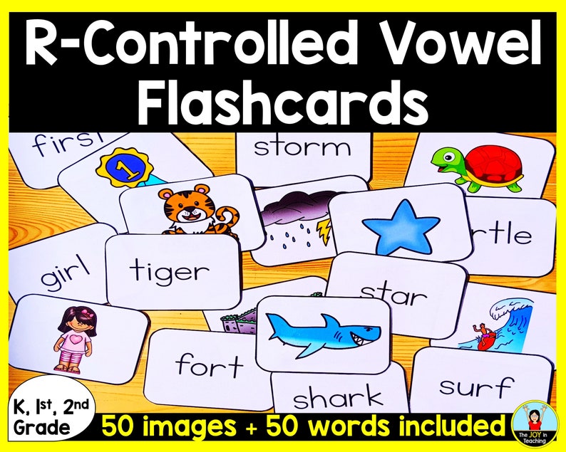 Vowel R Star Visual R-controlled Vowel Flashcards - Bossy R Flashcards - Etsy
