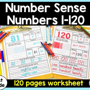 Number Sense Numbers 1-120 Worksheet
