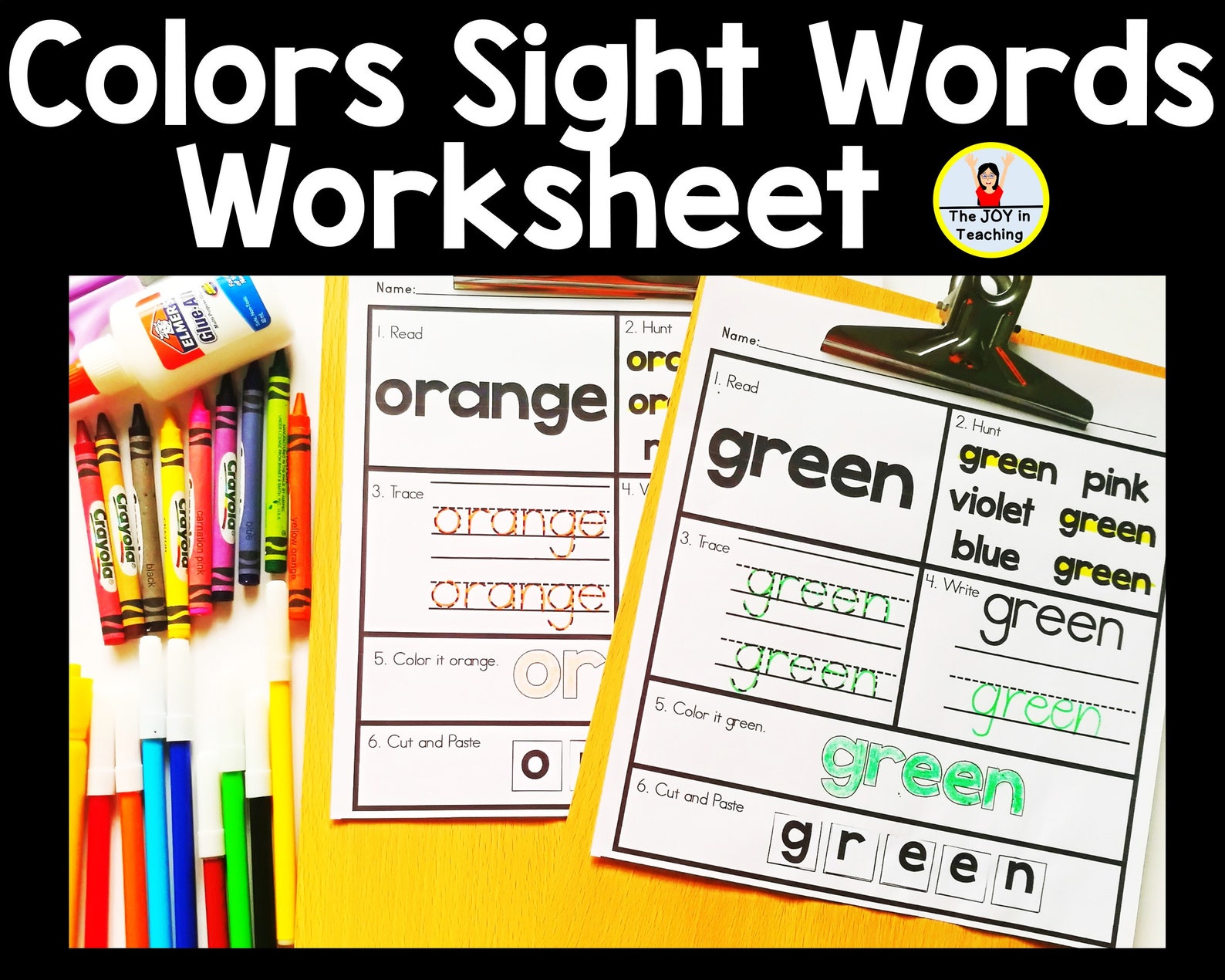 Color Sight Words Worksheet-Sight Words Fluency Printable | Etsy