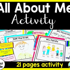 All About Me Activity for Kindergarten and First Grade