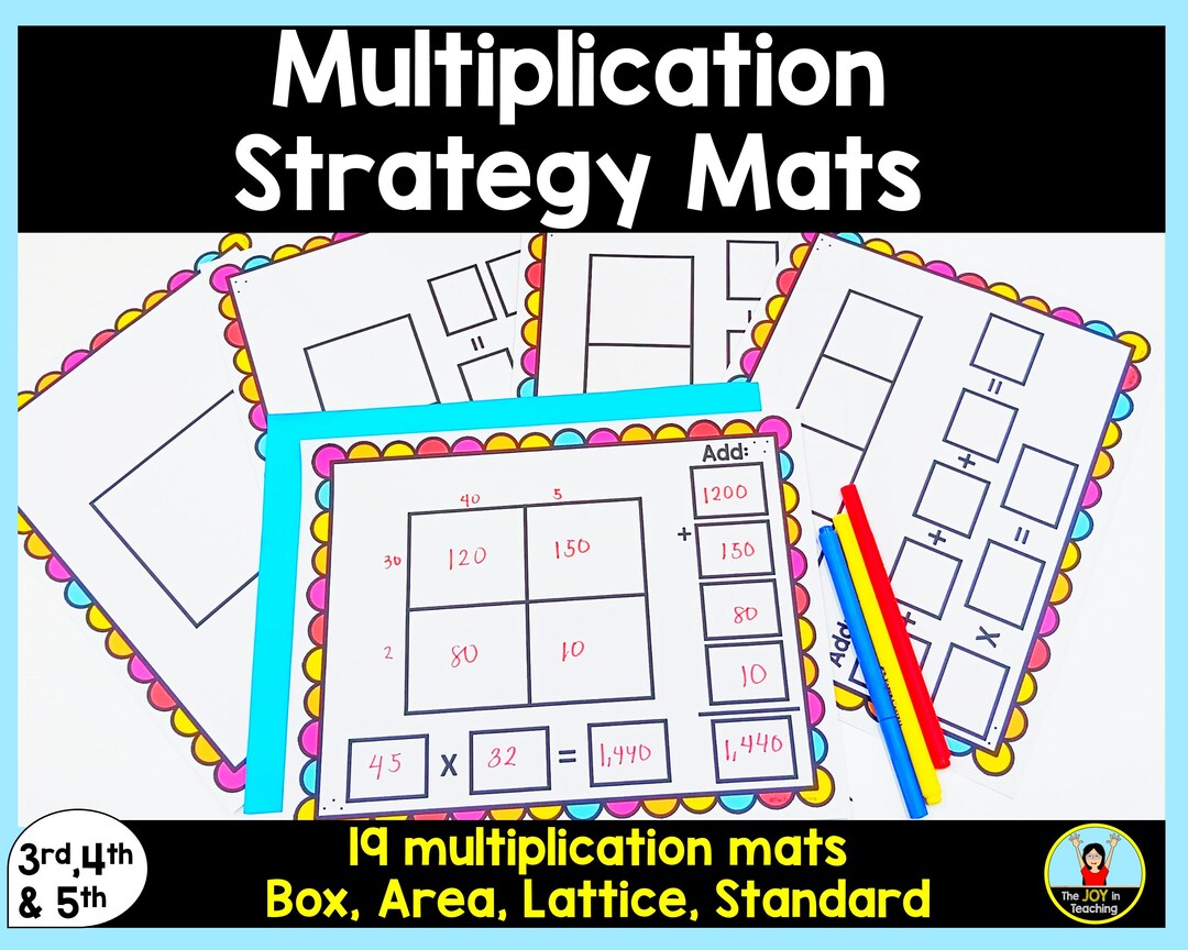 Multiplication Strategy Mats - Etsy