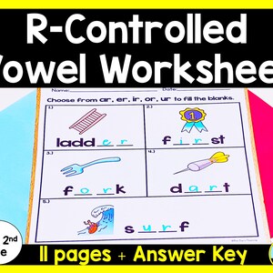 R-Controlled Vowel Worksheet - Bossy R Worksheet