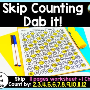 Skip Counting Dab it Worksheet