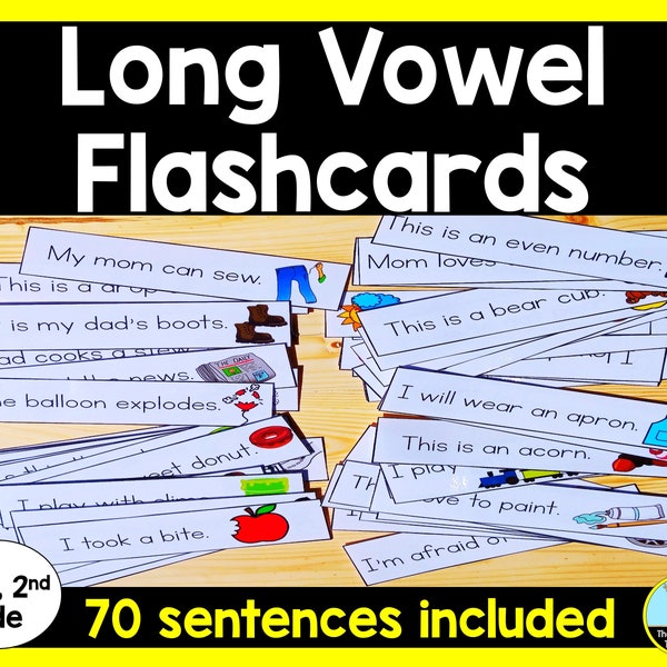 Long Vowel Sentence Flashcards