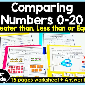 Comparing Numbers 0-20 Worksheet