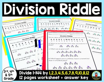 Division Riddle Worksheet