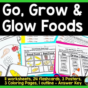 Go, Grow and Glow Foods Activity