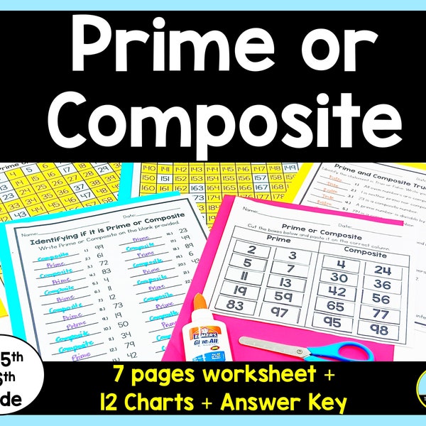 Prime and Composite Worksheet