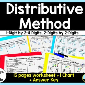 Può includere: Un set di fogli di lavoro stampabili colorati per insegnare il metodo distributivo della moltiplicazione. Il set include 15 pagine di fogli di lavoro e un grafico, oltre a una chiave di risposta. I fogli di lavoro sono progettati per gli studenti di terza, quarta e quinta elementare.