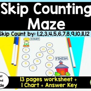 Skip Counting Maze Worksheet