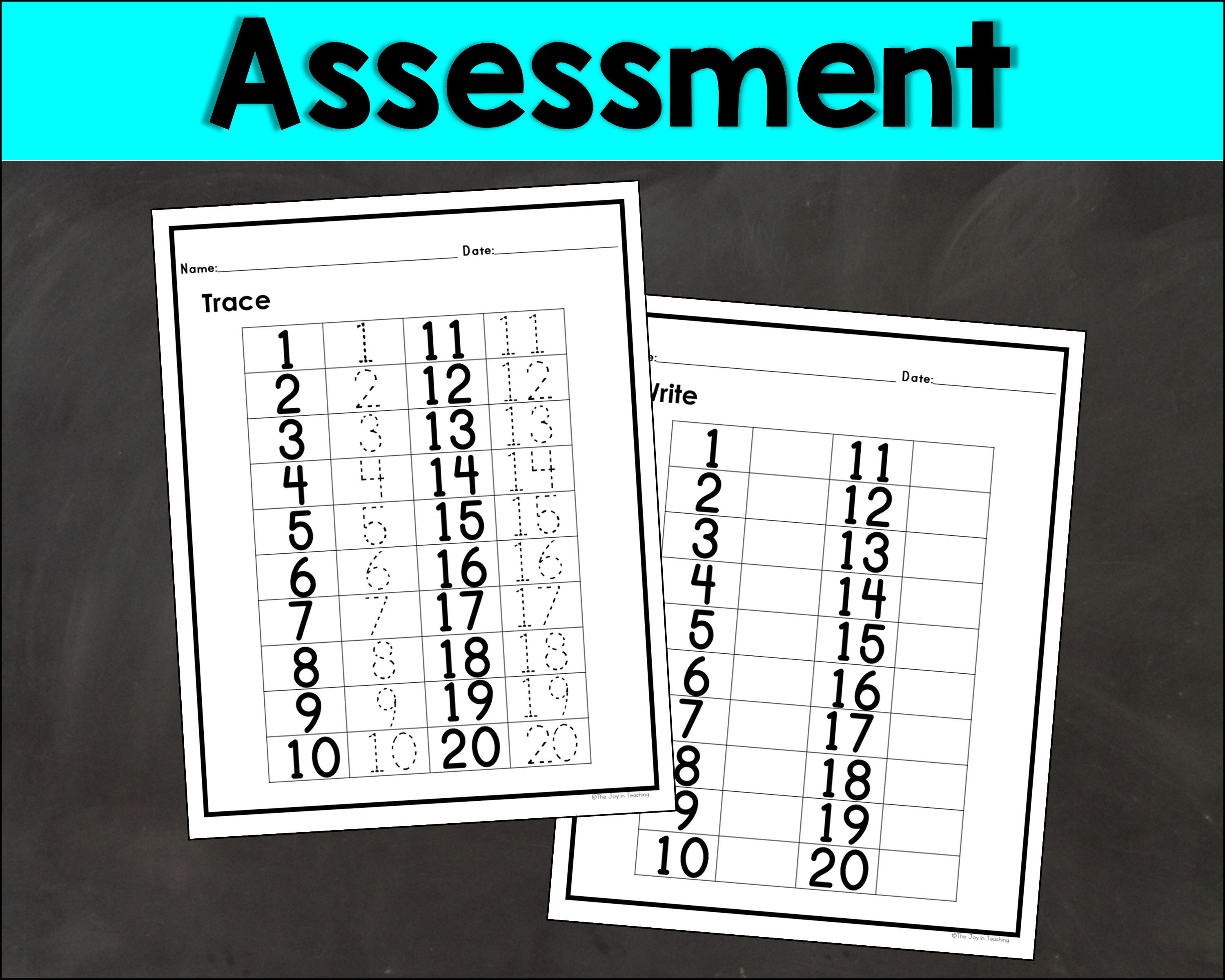 Numbers 0-20 Tracing and Writing Worksheet - Etsy