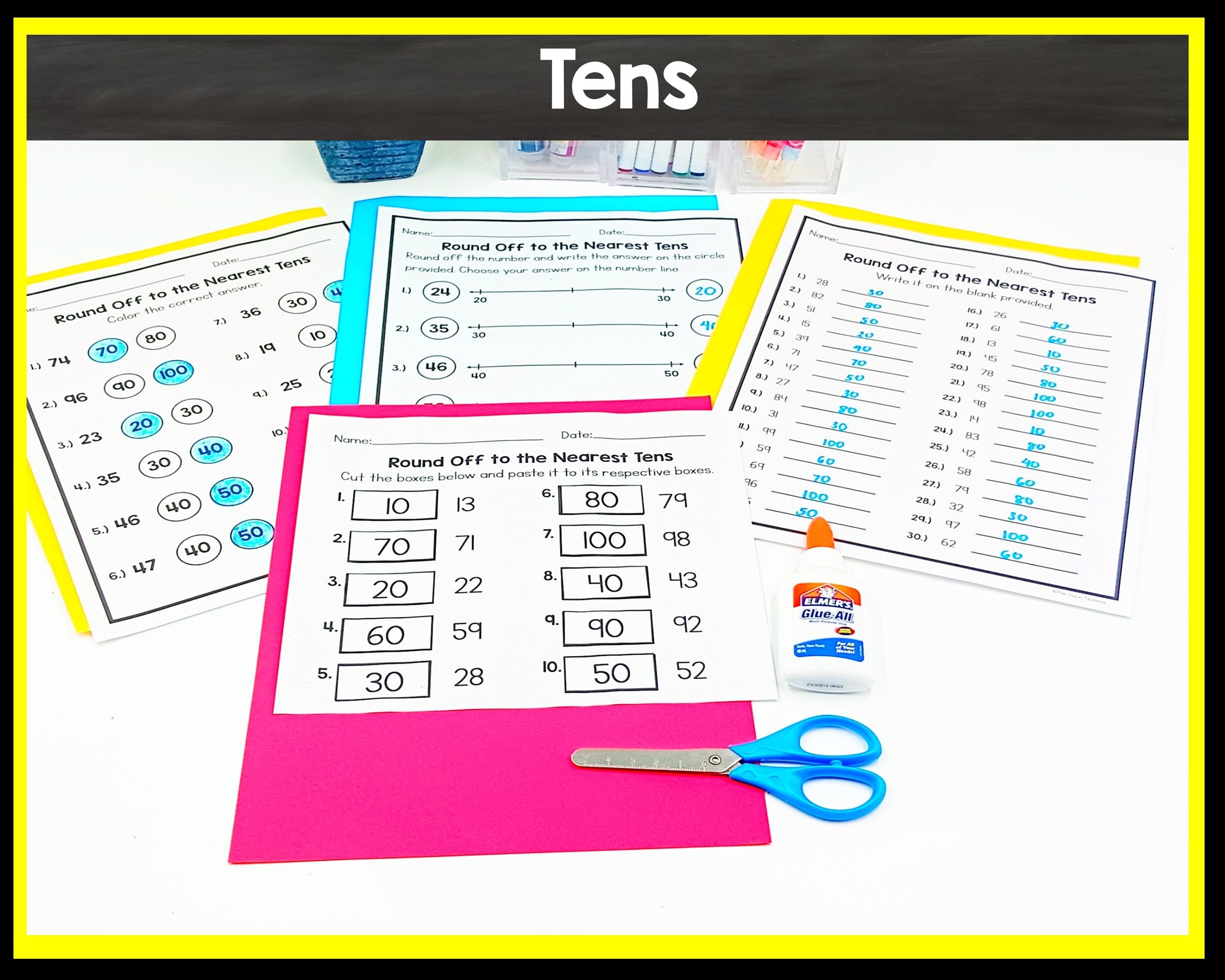 Rounding off Numbers Worksheet - Etsy