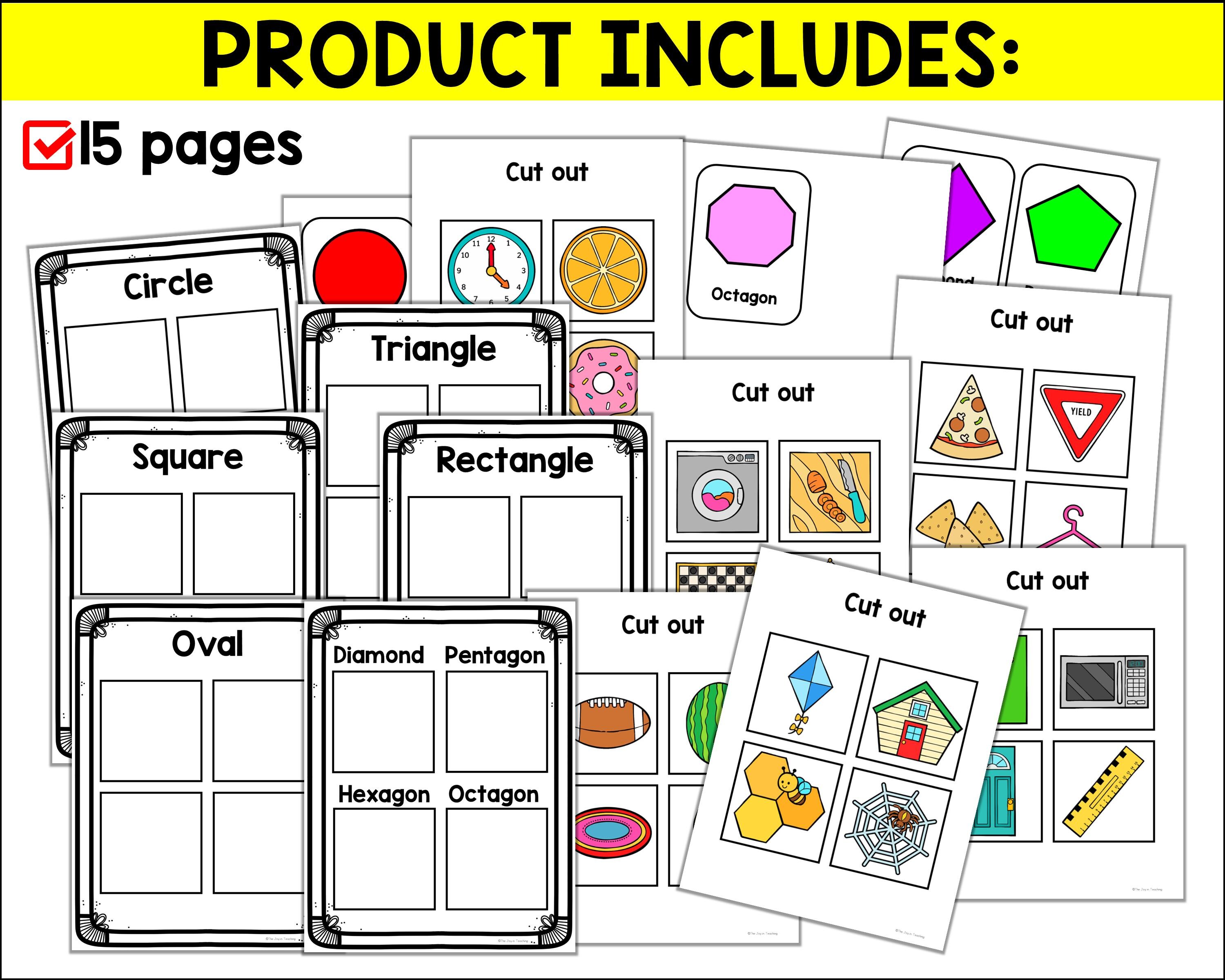 2D Shapes Sorting Real Life Objects - Etsy