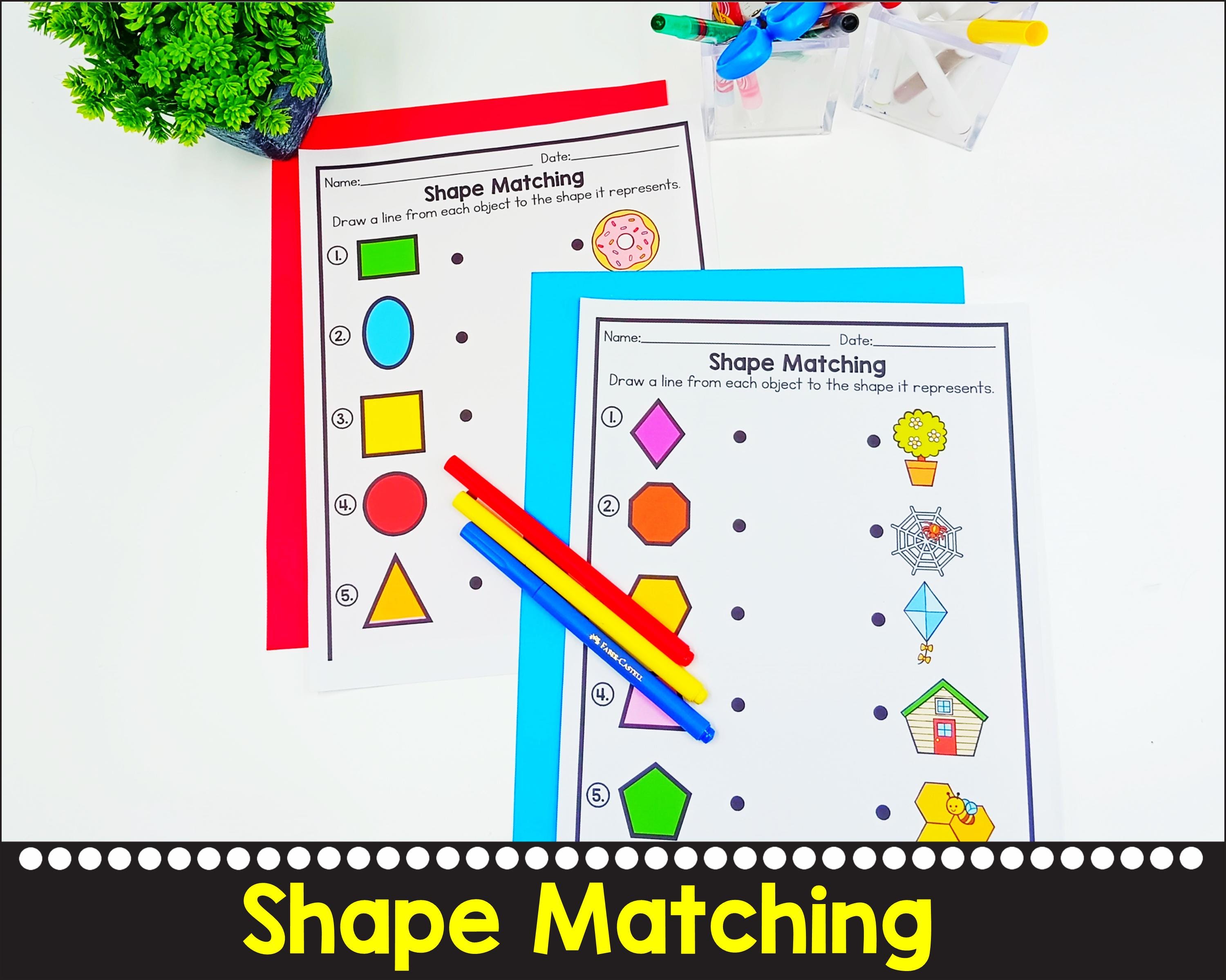 2D Shapes Real Life Objects Worksheet - Etsy