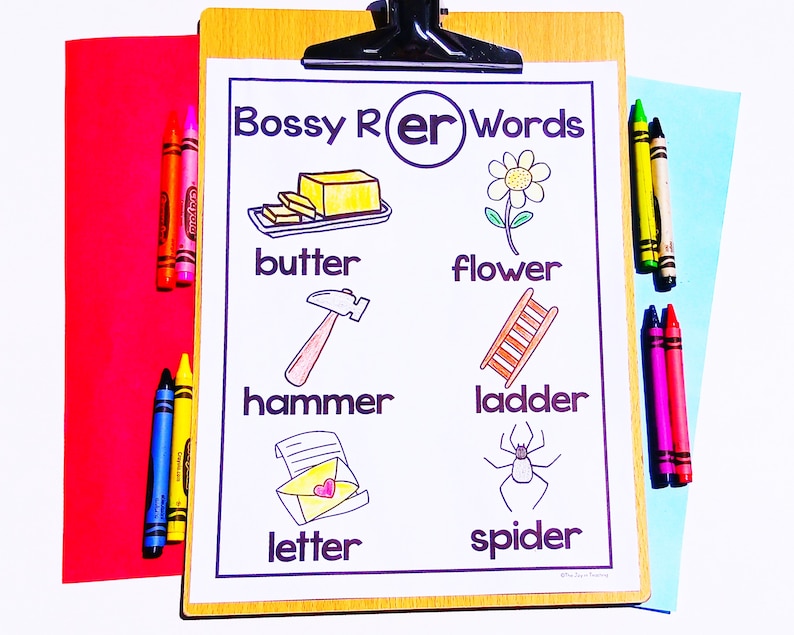 Bossy R Ladder R-controlled Vowel Coloring Pages - Bossy R (PDF Pattern) - Etsy