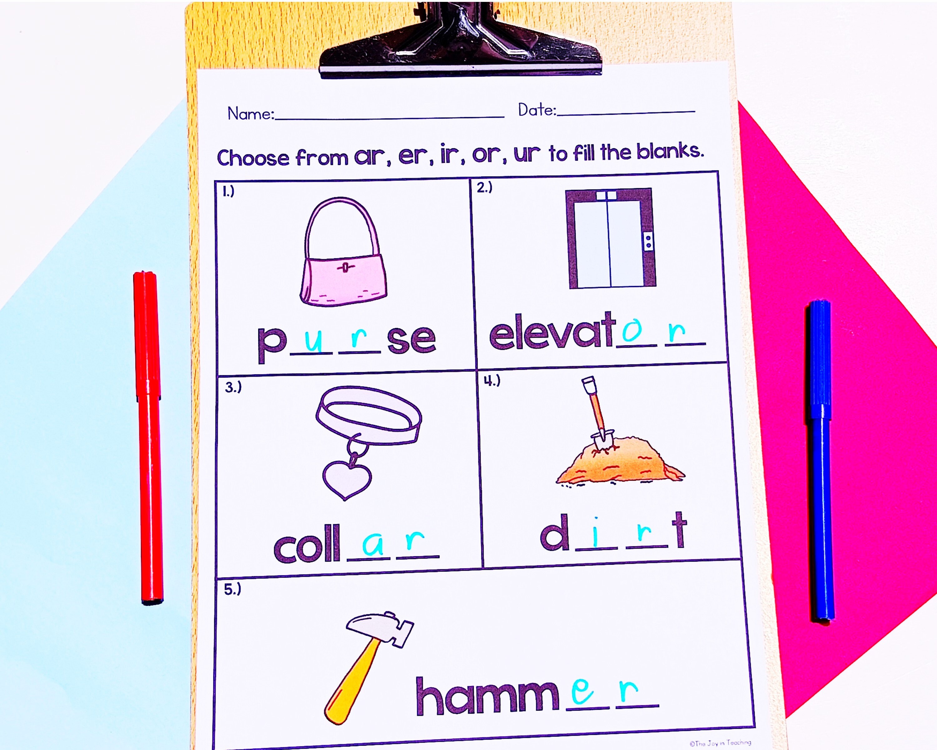 R-controlled Vowel Worksheet Bossy R Worksheet - Etsy