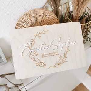 XL Erinnerungsbox personalisiert Erinnerungskiste Holzkiste Holzbox Geschenkidee Geburt Taufe Sternenkind über Motiv HS Bild 10