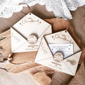 Wunschzettel Christkind für leutende Kinderaugen | Wunschliste | Weihnachten | Weihnachtszeit | Baumschmuck  personalisierbar