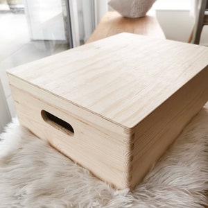 XL Erinnerungsbox personalisiert Erinnerungskiste Holzkiste Holzbox Geschenkidee Geburt Taufe Sternenkind versch. Motive image 9