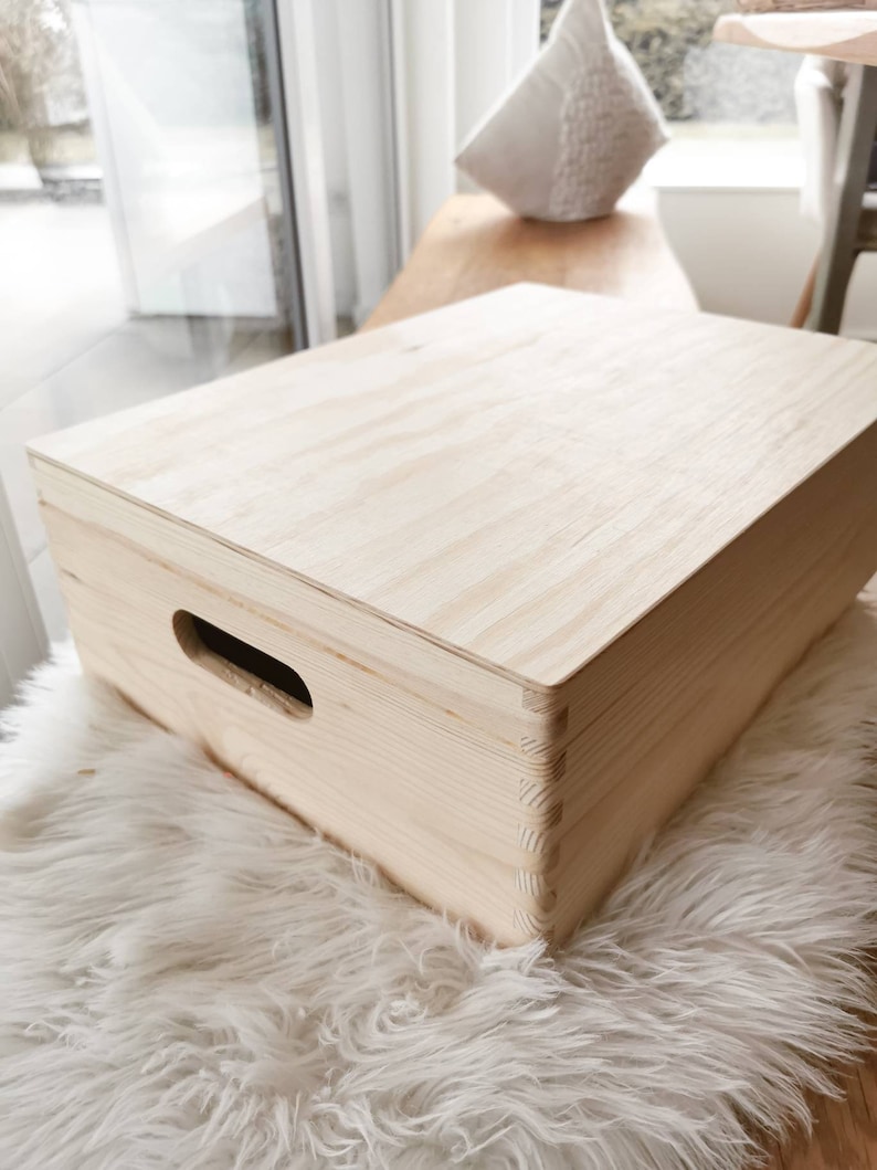 XL Erinnerungsbox personalisiert Erinnerungskiste Holzkiste Holzbox Geschenkidee Geburt Taufe Sternenkind versch. Motive Bild 9