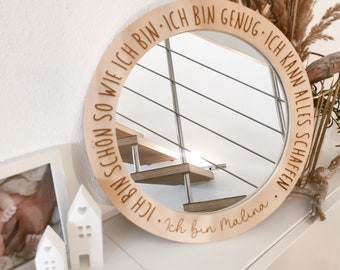 Spiegel | Affirmation | Positiv | Kinderspiegel | Geschenkidee | Dekoration | Wandspiegel personalisierbar