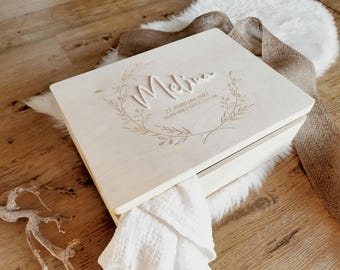XXL Erinnerungsbox personalisiert | Erinnerungskiste | Holzkiste | Holzbox | Geschenkidee | Geburt | Taufe | Sternenkind | versch. Motive