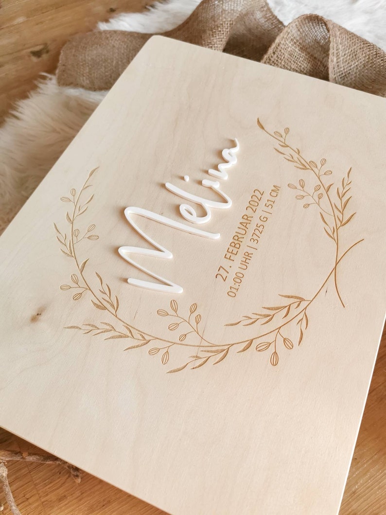 XL Erinnerungsbox personalisiert Erinnerungskiste Holzkiste Holzbox Geschenkidee Geburt Taufe Sternenkind versch. Motive image 5