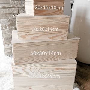 XL Erinnerungsbox personalisiert Erinnerungskiste Holzkiste Holzbox Geschenkidee Geburt Taufe Sternenkind über Motiv HS image 4