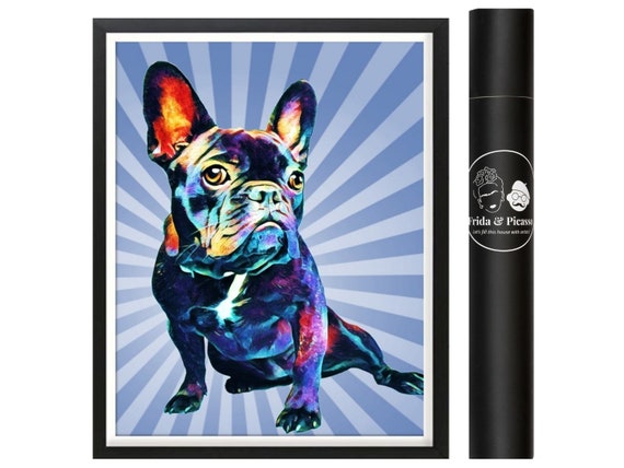 Paint by Numbers French Bulldog Large Paint by Numbers Kit Dog Custom Paint  by Numbers Frenchie Dog Cool Paint by Numbers for Adults 