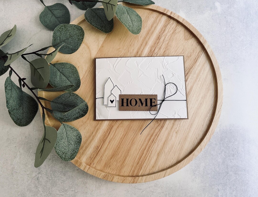 Handgemachte Karte zum Einzug – HOME Karte – Minimalistisch – Hauskauf ...