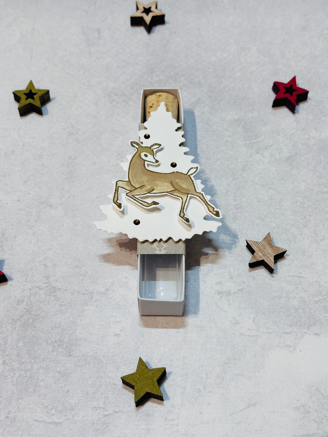 Gift of Money in a Test Tube Christmas Tree Deer Etsy