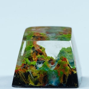 Mystery Forest Artisan Keycap, Custom Keycaps, Cherry MX Keycaps, Resin Keycap, Artisan Keycaps, Custom Mechanical Keyboard