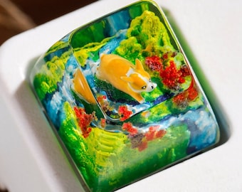 Capuchon de touche personnalisé artisan, capuchons de touche artisan, capuchon de touche artisan, jeu de capuchons de touche, capuchon de touche Kute, capuchon de touche personnalisé, capuchon de touche Esc, capuchon de touche anime