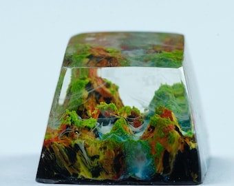 Mystery Forest Artisan Keycap, Custom Keycaps, Cherry MX Keycaps, Resin Keycap, Artisan Keycaps, Custom Mechanical Keyboard